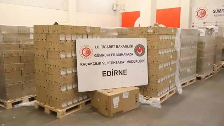 Kapıkule'de 79 bin 790 kaçak tıbbi ürün ele geçirildi