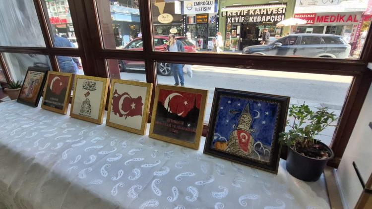Şehit anneleri ve gazi eşlerinden seramik sergisi