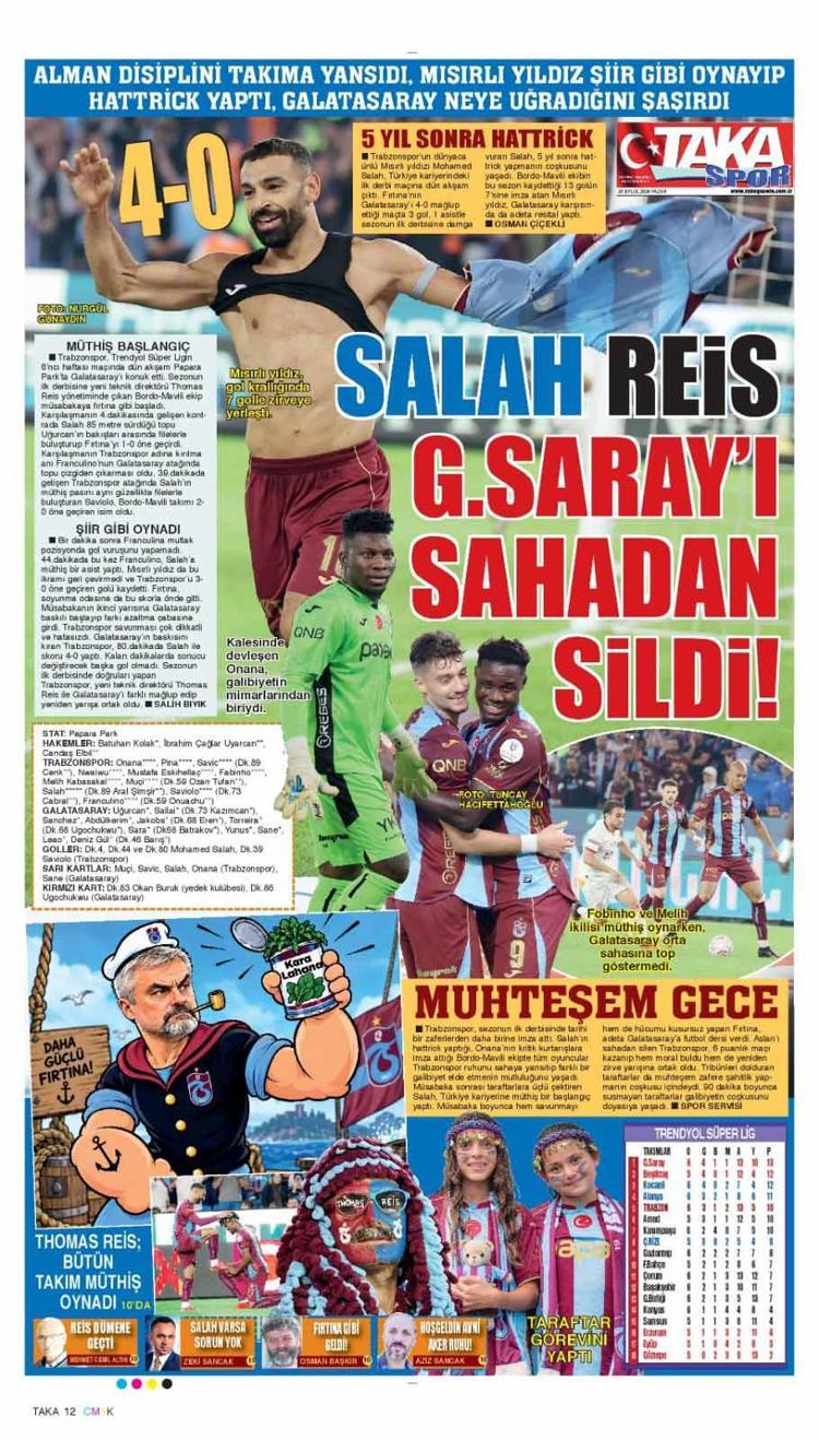 Trabzonspor’un Galatasaray zaferine Salah ve istatistikler damga vurdu