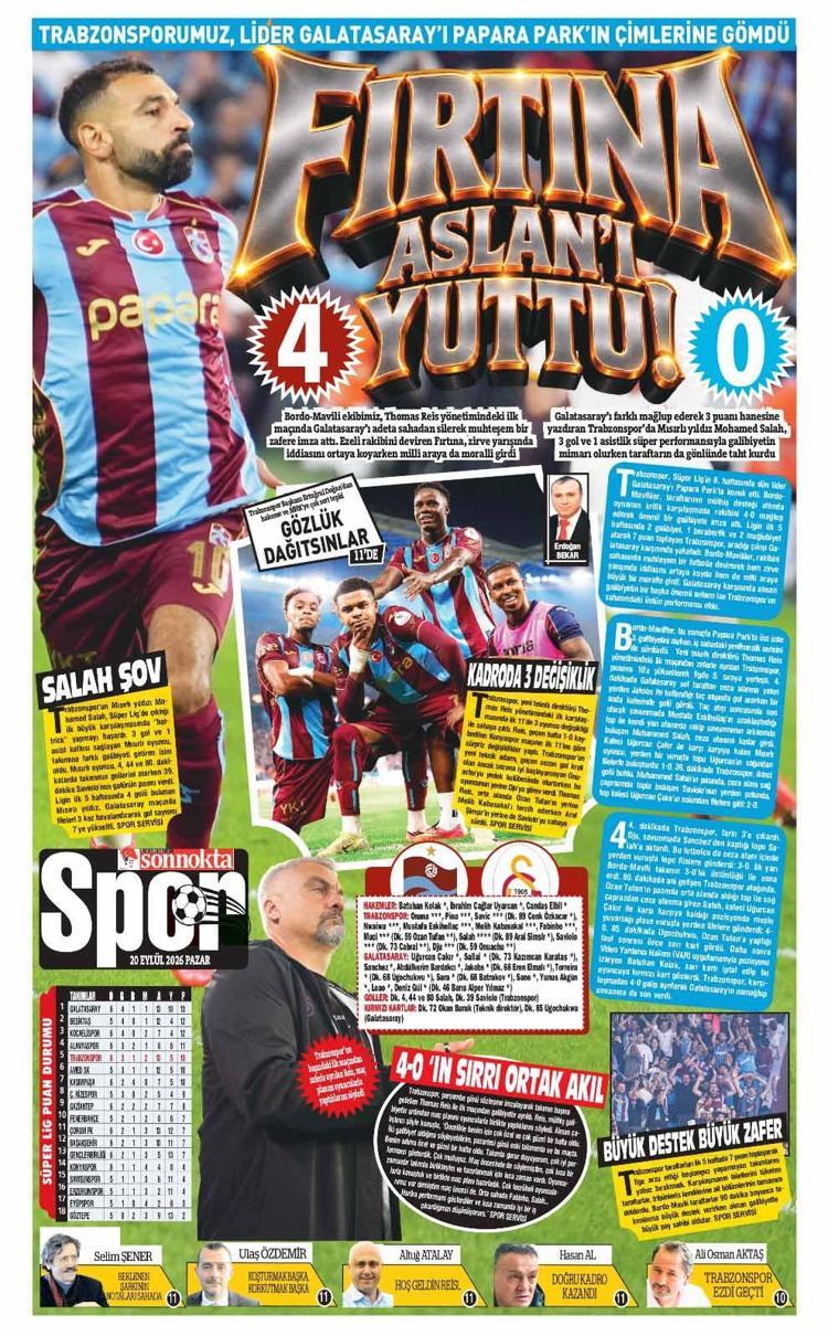 Trabzonspor’un Galatasaray zaferine Salah ve istatistikler damga vurdu