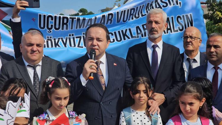 Zonguldak’ta uçurtmalar ‘Filistinli çocuklar’ için uçtu