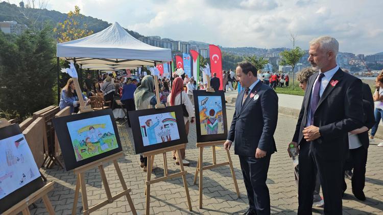 Zonguldak’ta uçurtmalar ‘Filistinli çocuklar’ için uçtu