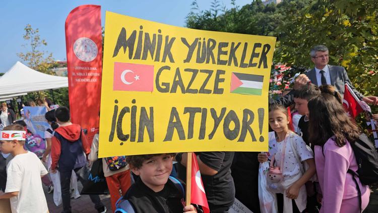Zonguldak’ta uçurtmalar ‘Filistinli çocuklar’ için uçtu
