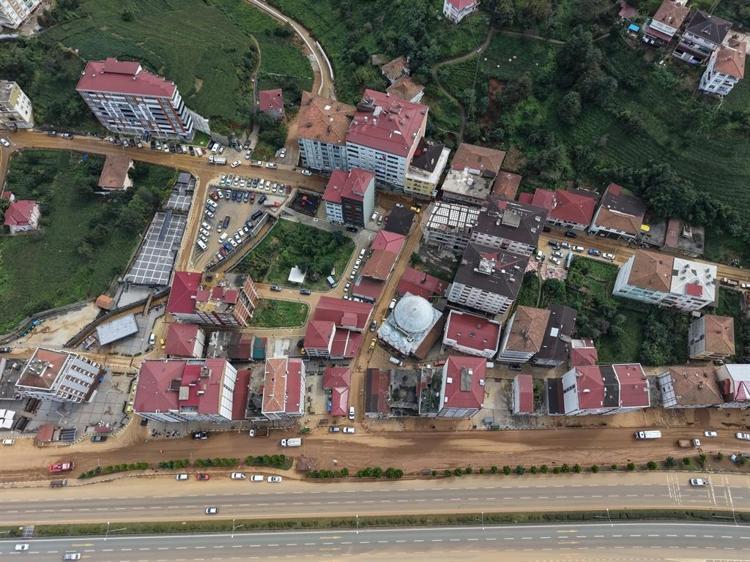 Rize'de heyelanlı bölgede çay hasadı