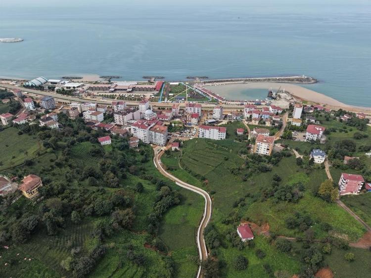 Rize'de heyelanlı bölgede çay hasadı