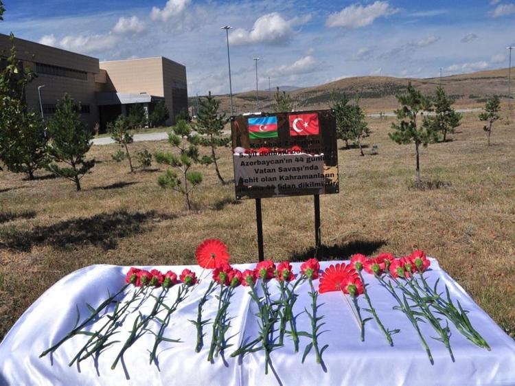 Kars'ta Karabağ şehitleri için 'İki Devlet Tek Yürek' yürüyüşü