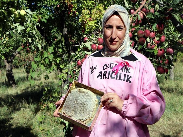 'Pembe maskeli’ kadın arıcılar hasada başladı