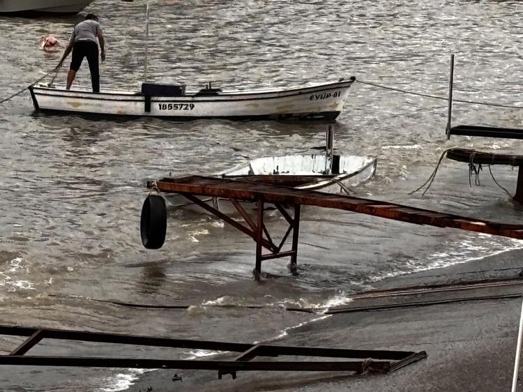 Düzce'de sağanak; 3 evi su bastı, 14 tekne zarar gördü