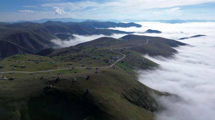 Trabzon’da sis bulutu dronla görüntülendi