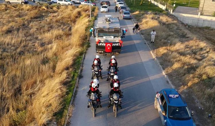 Şehit çocuğu Eyüphan’a TOMA’lı düğün konvoyu