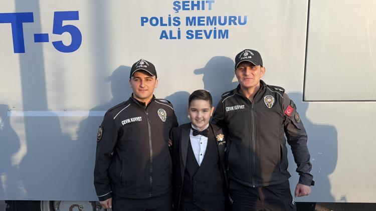Şehit çocuğu Eyüphan’a TOMA’lı düğün konvoyu