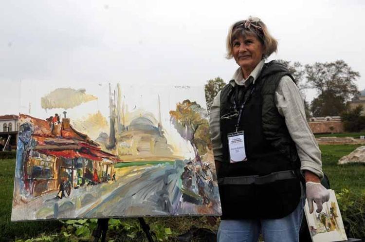 Balkan ülkelerinden 24 ressam, Selimiye Camisi’ni tuvallerine taşıdı