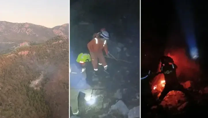 ANTALYA'NIN KEMER İLÇESİNDE ÇIKAN YANGIN KONTROL ALTINA ALINDI